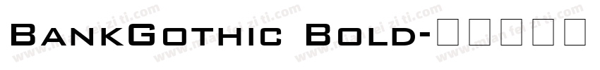 BankGothic Bold字体转换